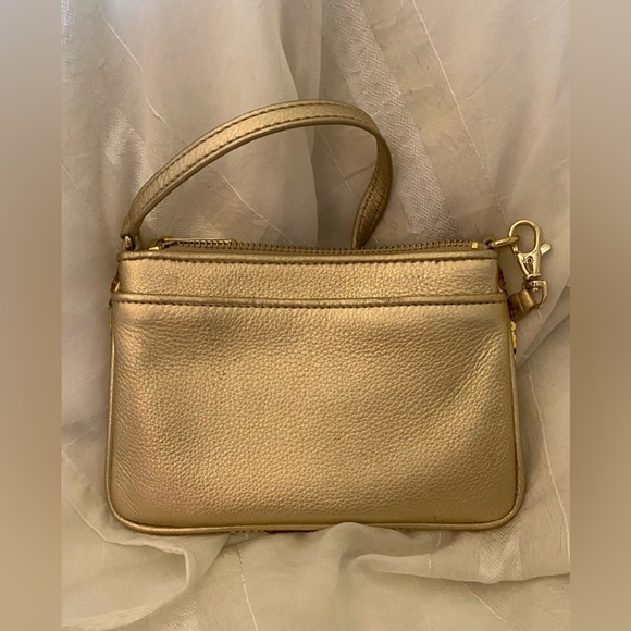 Michael Kors Gold Sequin and Leather Wristlet - Picture 7 of 8